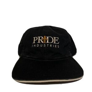 Vintage PRIDE INDUSTRIES Black Adjustable Dad Hat Embroidered